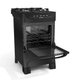 Fogão Mueller preto fosco 4 Bocas com mesa de vidro e acendimento MFV4BB