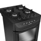 Fogão Mueller preto fosco 4 Bocas com mesa de vidro e acendimento MFV4BB