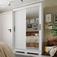 Guarda Roupa Lisboa 2 Portas Com Espelho 20033920 Fama Móveis Branco
