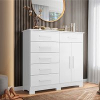 Cômoda New Xangai 2 Portas 6 Gavetas 20979.6 Albatroz Branco