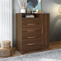 Cômoda Turquesa 1 Porta 4 Gavetas 4.866.79 Albatroz Cedro