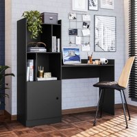 Escrivaninha Job 1 Porta 118127 Albatroz Preto-Fosco