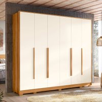 Guarda Roupa Fascinio 6 Portas 6 Gavetas 21648274 Albatroz Carvalho-Grife/Off-White