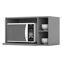 Armario Aereo Belize Para Microondas 80 cm C557-131 Henn Cinza