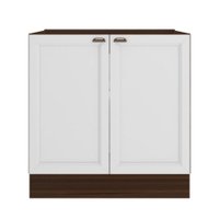 Balcão Unna 2 Portas 1252476 Poliman Nogueira/Branco