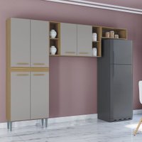 Cozinha Janaina 6 Portas A193.33 Poquema Damasco/Off-White