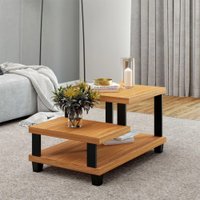 Mesa De Centro Industrial 89,5x53cm F19 JPF Pradel Freijo/Preto-Fosco