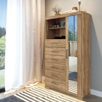 Comoda Maraba 1 Porta 6 Gavetas 309666EP Santos Andira Atacama
