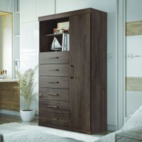 Comoda Maraba 1 Porta 6 Gavetas 309666EP Santos Andira Ebano