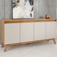 Buffet Vieiro Flip 4 Portas 16131-193527 Viero Mel/Off-White