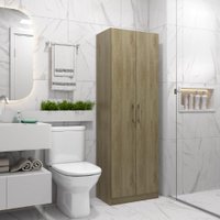 Armário Utilitário Banheiro 2 Portas Carraro - Noce