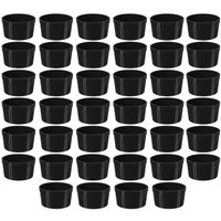 Jogo 40 Potinhos de Molho Ramekim para Servir Petiscos 150ml Ramequim Preto Coza