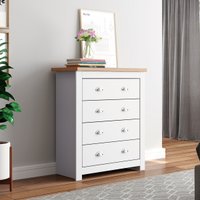 Cômoda Ditália 4 Gavetas DM-225 Branco