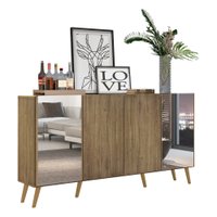 Aparador Buffet 4 Portas com Espelho Retrô Vegas Multimóveis V3562