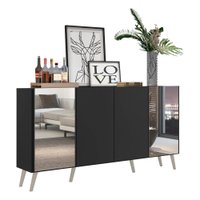 Aparador Buffet 4 Portas com Espelho Retrô Vegas Multimóveis V3562