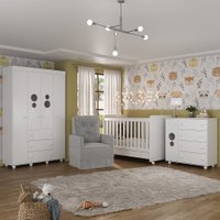 Quarto Completo com Colchão e Poltrona de Amamentação Pimpolho Multimóveis MP4091