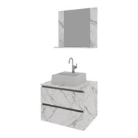 Gabinete de Banheiro com Cuba e Espelheira 60cm Multimóveis CR10097