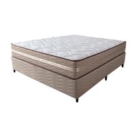 Cama Box Casal (Colchão + Box) 138x188x60 de Molas Ensacadas Cama inBox Smart Gold Bege