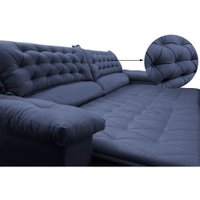 Sofá Retrátil e Reclinável 2,52m Molas Ensacadas Cama inBox Alemanha de Viscoelástico Velusoft Azul
