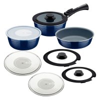 Jogo de Panelas Multiuso Tramontina Itria Azul 10 Pçs