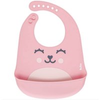 Babador de Silicone com Pega Migalhas Impermeável Gummy Buba - 11412093 - Rosa