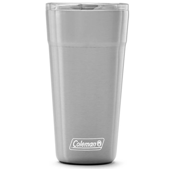 Copo Térmico de Cerveja com Tampa 600ml Copo com Abridor Coleman - 7891691013133 - Aço Inox Escovado