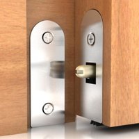 Veda Porta Automático Pino Interno Protetor Alumínio 82cm Comfort Door - 7898954594026 - Cinza