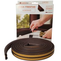 Veda Frestas Vedante Porta Janelas 6m Adesivo Casa Frestas Grandes 6 x 9mm Comfort Door - 7898954594088 - Marrom