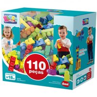 Blocos de Montar Infantil Pinos Brinquedos para Crianças 110 peças Dismat - MK381 - Colorido