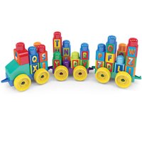 Trenzinho ABC Brinquedo Educativo Blocos De Montar Alfabeto Dismat - MK363 - Colorido