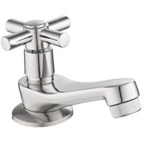 Torneira De Metal Para Bancada Pia Banheiro Lavatório De Água Fria Eco Metais - 1036231 - Prata