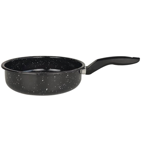 Frigideira Esmaltada Funda 22cm 2,3L Compatível com Fogão de Indução, Esmaltados Silva - 501PT - Preto