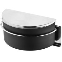 Saleiro De Parede Com Suporte Magnético Pote Para Sal Cozinha 1Kg Forma - 801325BK - Preto