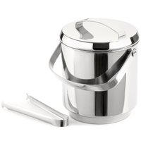 Balde De Gelo Térmico Com Tampa Pinça e Container Removível Porta Gelo 2,3 Litros Forma - 807909 - Aço Inox