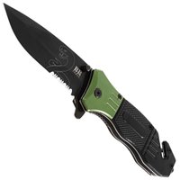 Canivete Tático Víbora BR Force 420 Fosfatizado Cabo Em Polímero Oliva Invictus - 7908005322673 - Preto