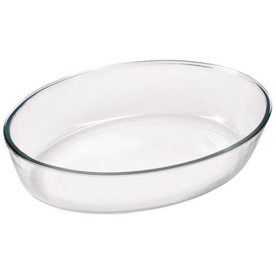 Assadeira Travessa Grande de Vidro Temperado Oval 3,2 L Marinex - GD16662010N - Transparente