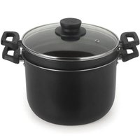 Espagueteira Com Escorredor Panela Para Macarrão Antiaderente Multiflon - 8554522 - Preto