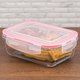 Kit 6 Potes Vidro Marmita Hermético Retangular 550ml Tampa Sanremo - SR72X6 - Transparente