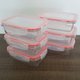Kit 6 Potes Vidro Marmita Hermético Retangular 550ml Tampa Sanremo - SR72X6 - Transparente