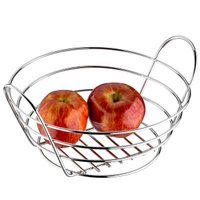 Fruteira Redonda Aramada Cesto para Frutas de Mesa Margot Schmitt - 152421 - Cromado
