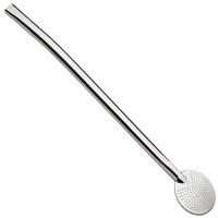 Bomba 23cm Inteira Lisa Para Chimarrão Mate Tereré Taumer - 601 - Aço Inox