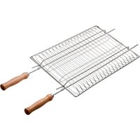 Grelha Dupla Para Churrasco Churrasqueira Assados Grelhados Taumer - 8006 - Cromado