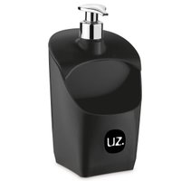 Dispenser Porta Detergente E Esponja Organizador De Pia Uz Utilidades - UZ367PR - Preto