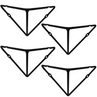 Kit 4 Mãos Francesas Pequenas Triangulares Suportes Aramados Estilo Industrial Zanline - 3111412X4 - Preto