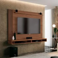 Painel Para Tv Até 50 Polegadas Ripado C/Prateleira Dijon Edn Naturale