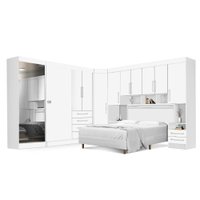 Dormitório Completo Para Cama Box 1,38M Casal Georgia/Florida J A Branco