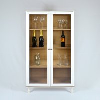 Cristaleira Estante Para Livros Ditália C/Kit Luz E-957 Branco
