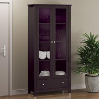 Estante Livreiro com iluminação 2 Portas 1 Gaveta Ditália E-954 Preto