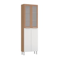 Cristaleira Ditália Aspen 4 Portas CD-335 Carvalho/Branco