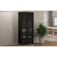 Estante Livreiro 2 Portas 1 Gaveta Ditália E-954 Preto